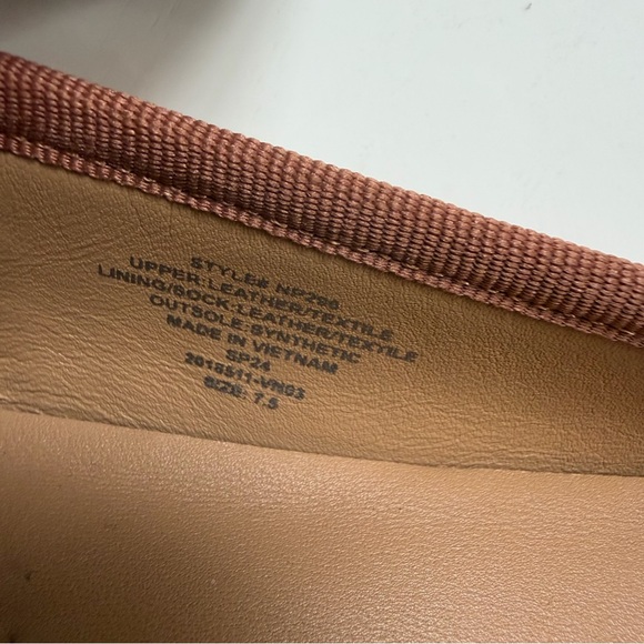 Madewell Flats Anelise Ballet Flat Woven Leather Tan Size 7.5 Classic - Picture 6 of 7